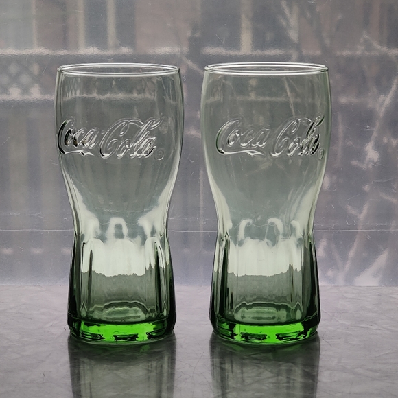 Coca Cola Other - 2 💚 pastel green collectible Coca Cola glasses | 2020